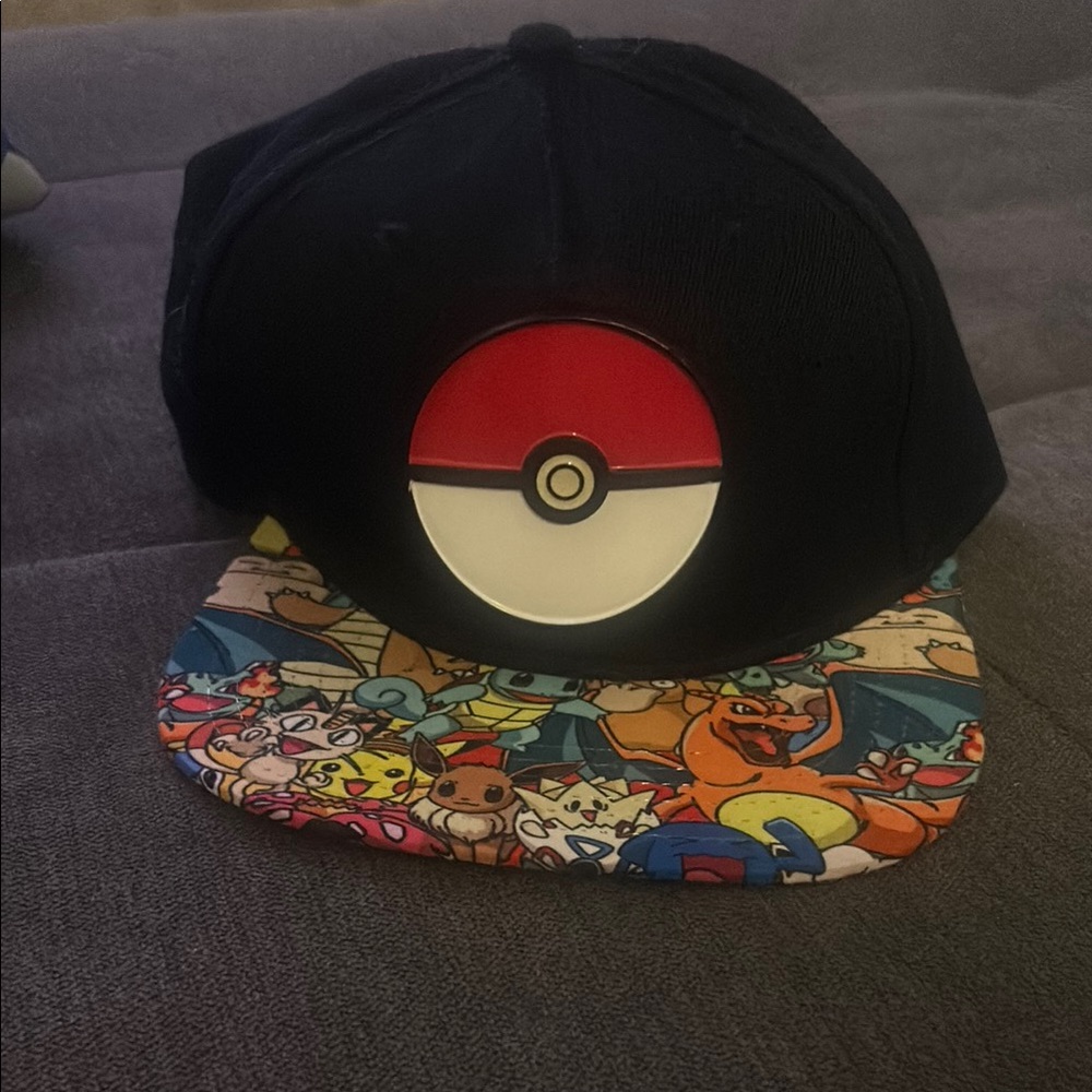 Pokemon Black Hat with Colorful Brim